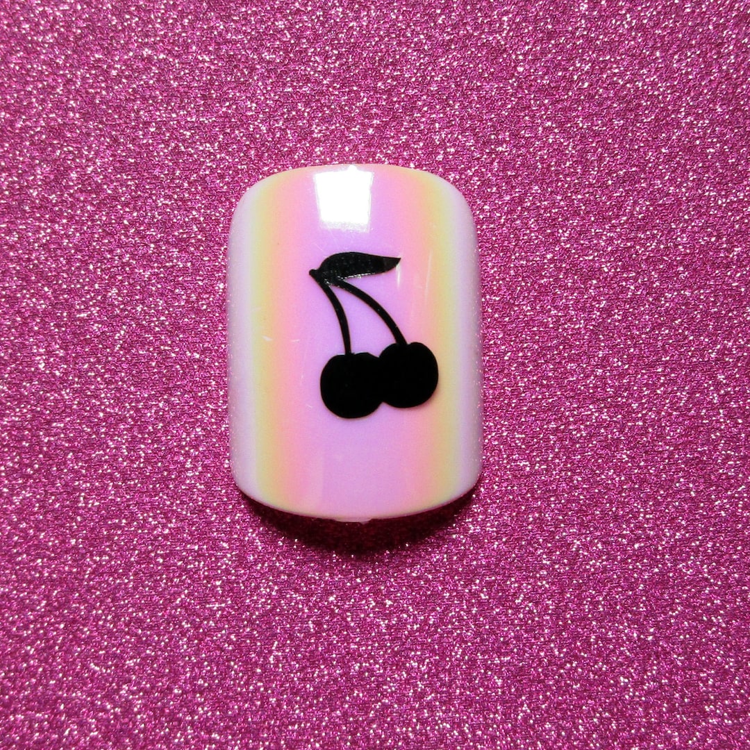 Cherry Nail Decals, Cherry Nail Stickers, Fruit Nail Art, Fruit Nail