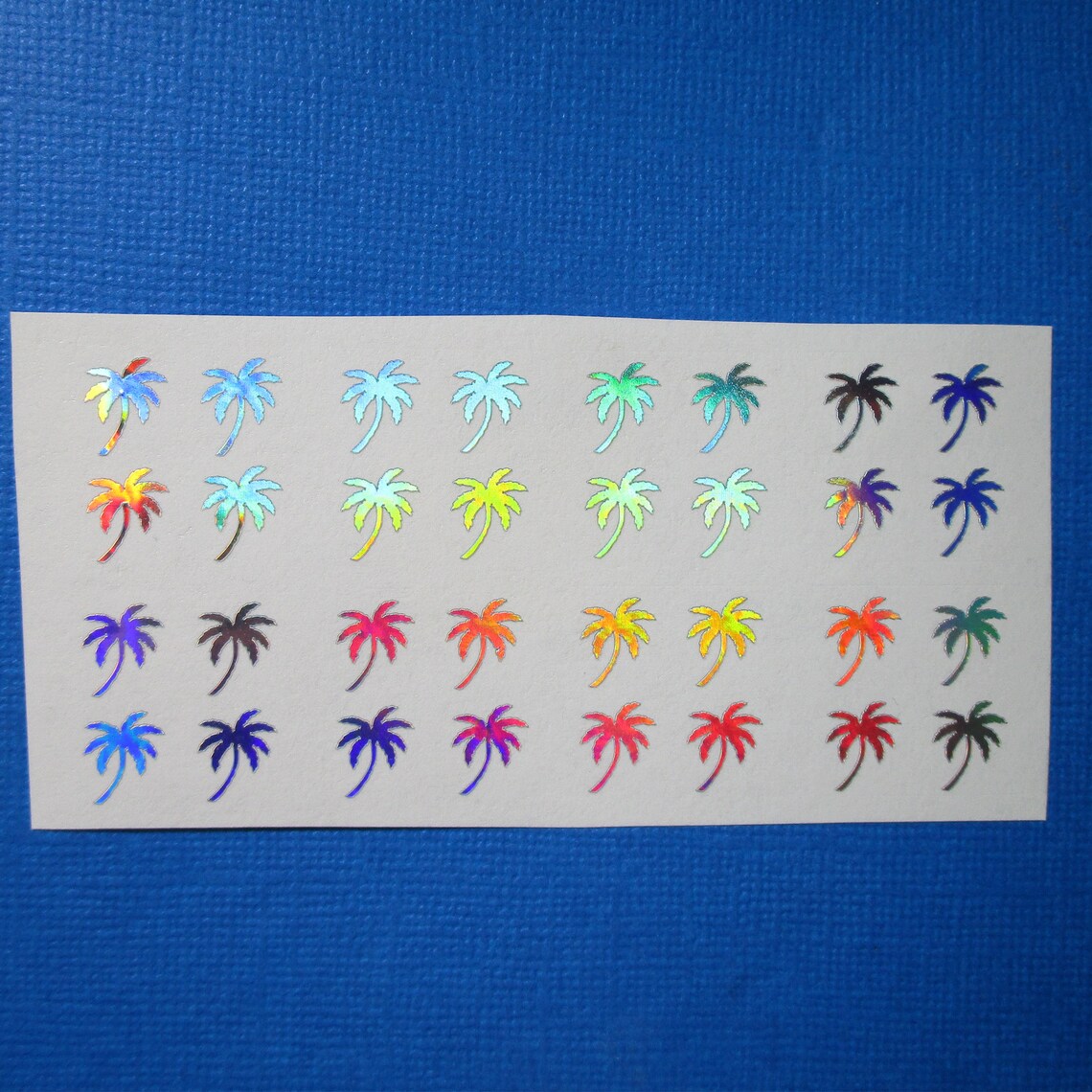 Holo Palm Tree Vinyl Nail Decals Vacation Gifts Palm Tree - Etsy