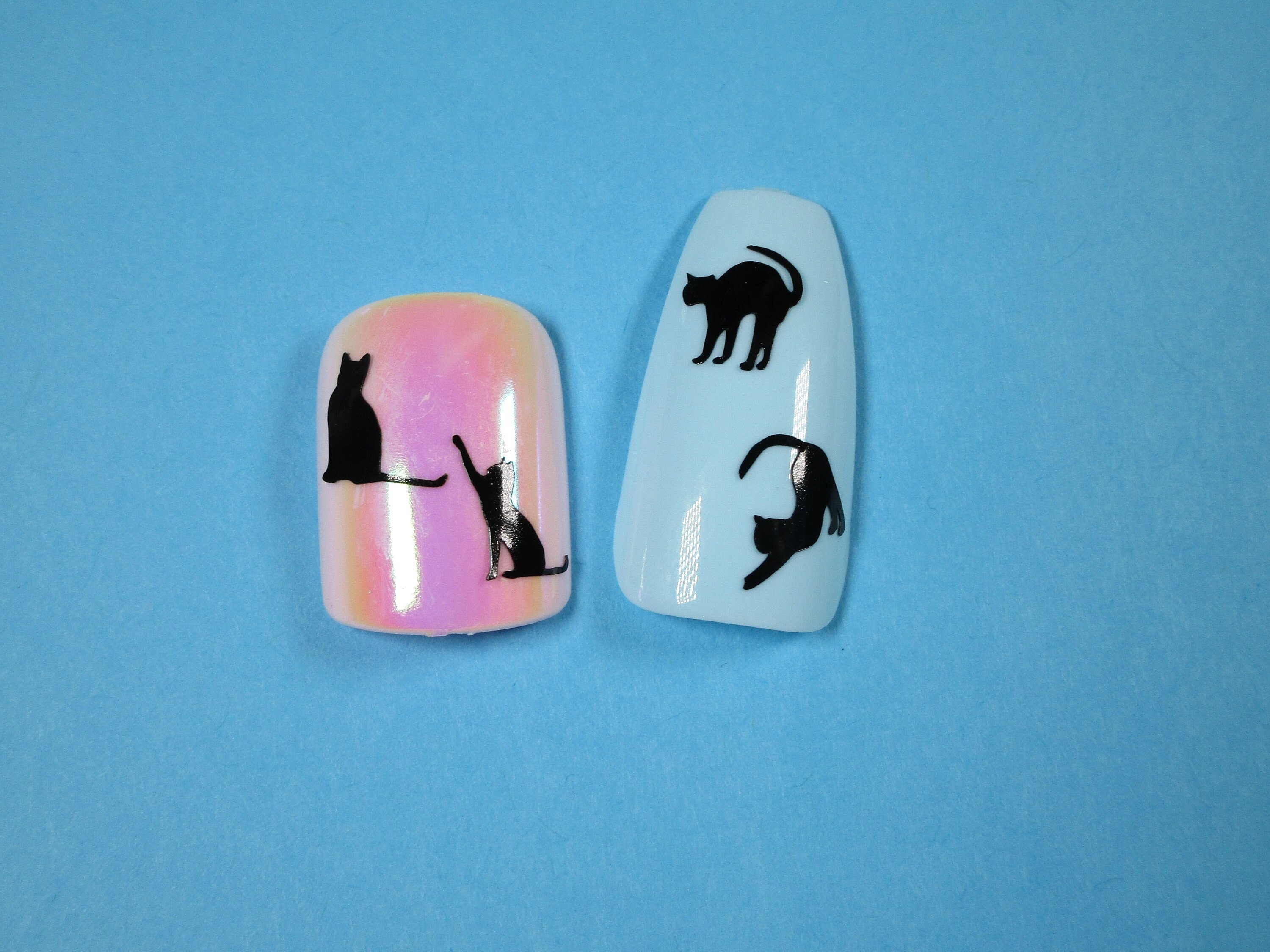 Allydrew Nagelsticker Love For Cats – 3 Bögen Mit Katzen-Motiven, Einfach Aufzukleben