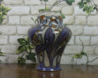 Antike Royal Doulton Stoneware Jugendstil Vase - Mark V Marshall