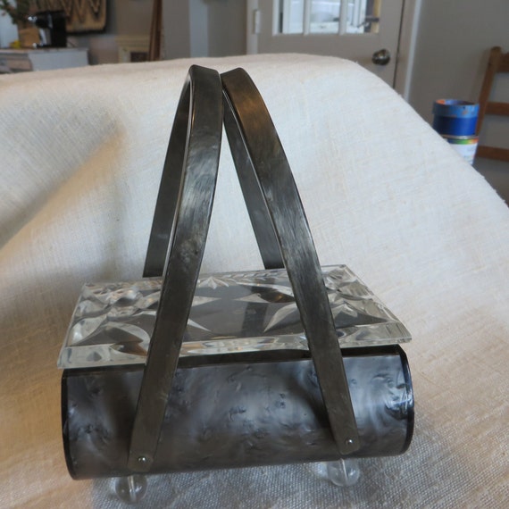 Vintage Lucite pearlized purse by Rialto