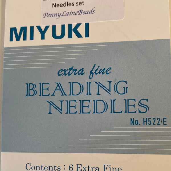 Miyuki Extra Fine Beading Needles, Threader,