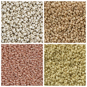 Miyuki 11/0 Seed Beads Galvanised 5g or 10g