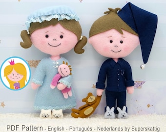 PDF vilt patroon Laura en Duco, vilt patroon pop by Superskattig