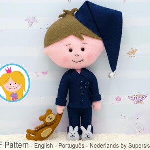 PDF vilt patroon Duco en Teddy, vilt patroon pop by Superskattig