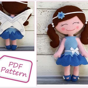 PDF patroon Bleubell het Elfje, vilt patroon, patroon vilt pop