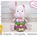 Felt pattern Bunny Beau, softie pattern Easter Bunny, plush pattern rabbit, pdf sewing pattern by Superskattig