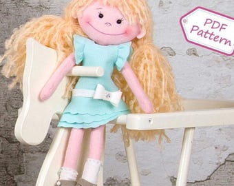 PDF vilt patroon Cute Molly, vilt patroon voor een pop door Superskattig