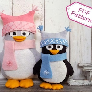 PDF vilt patroon De Vrolijke Pinguïns, vilt patroon dieren door Superskattig