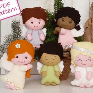 PDF patroon The Lovely Angels, vilt patroon engel, vilt patroon Kerst by Superskattig