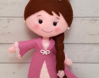 PDF patroon Prinses Emma, vilt patroon pop, patroon prinses vilt door Superskattig