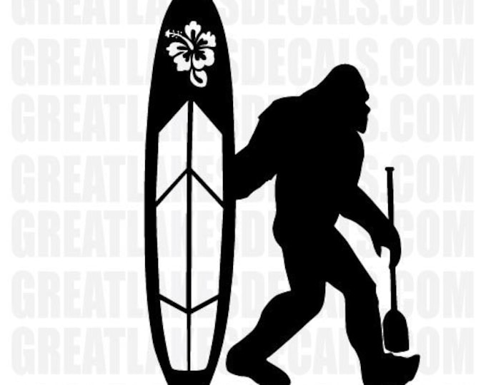Bigfoot Paddle Board Vinyl Decal Sticker