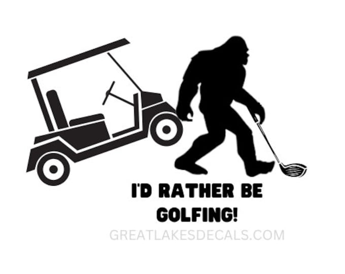 Bigfoot Golf Vinyl Decal Sticker