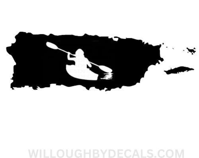 Kayak Puerto Rico Decal Sticker