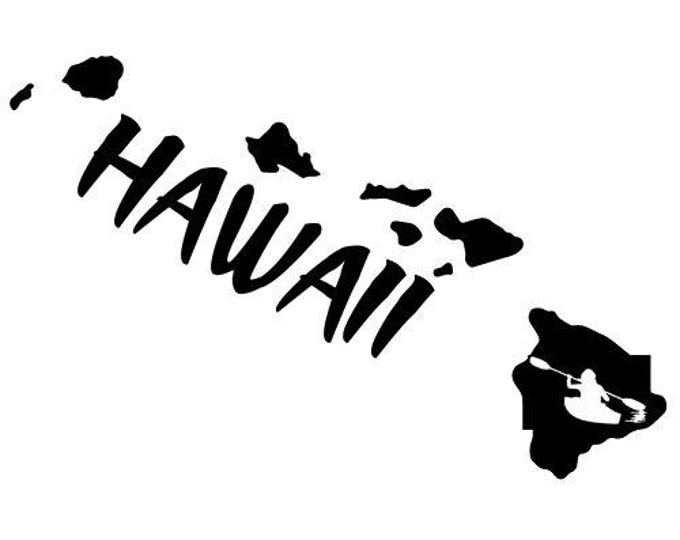 Kayak Hawaii Decal Sticker