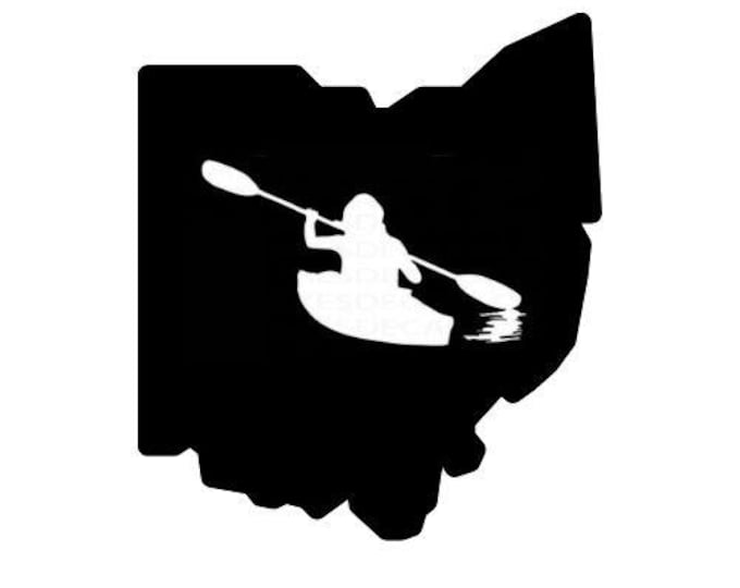 Kayak- Ohio Vinyl Decal Sticker