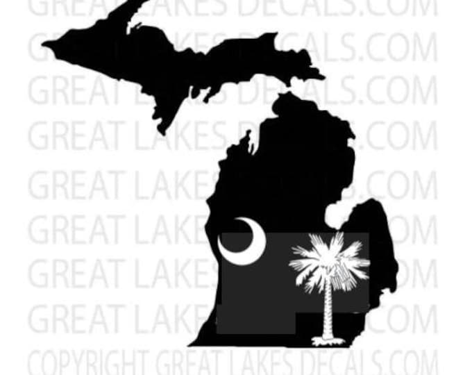 Michigan South Carolina Vinyl Decal Sticker