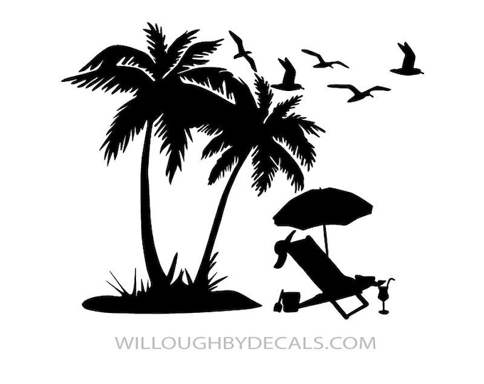 Beach Vinyl Decal Sticker