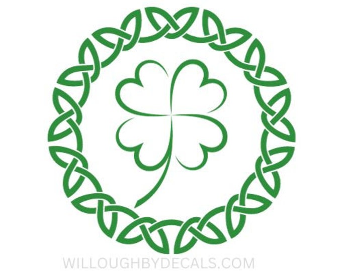Irish Clover Vinyl Decal Sticker