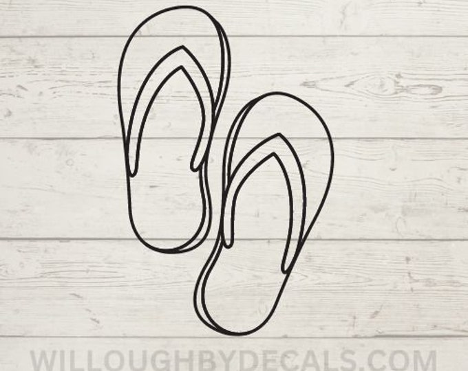 Beach Sandals Vinyl Decal Sticker