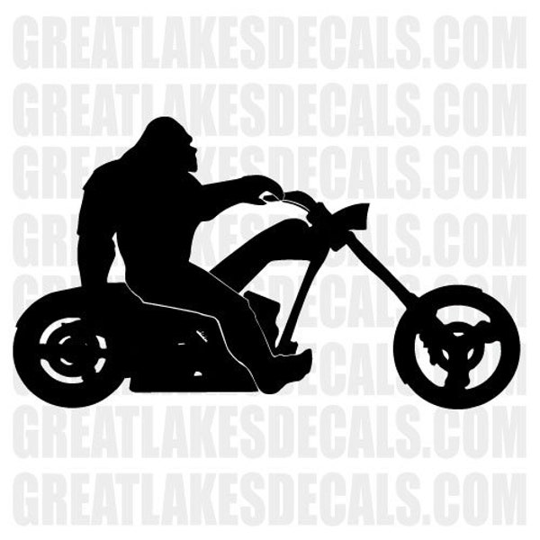 Bigfoot Motorcycle Vinyl Decal Sticker