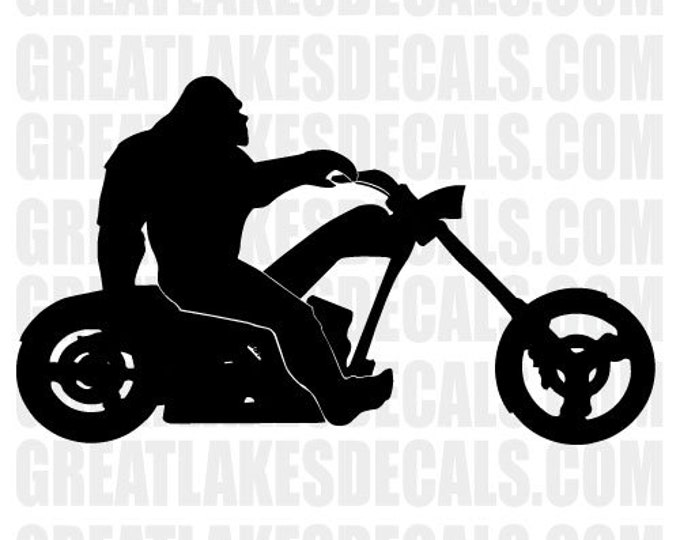 Bigfoot Motorcycle Vinyl Decal Sticker
