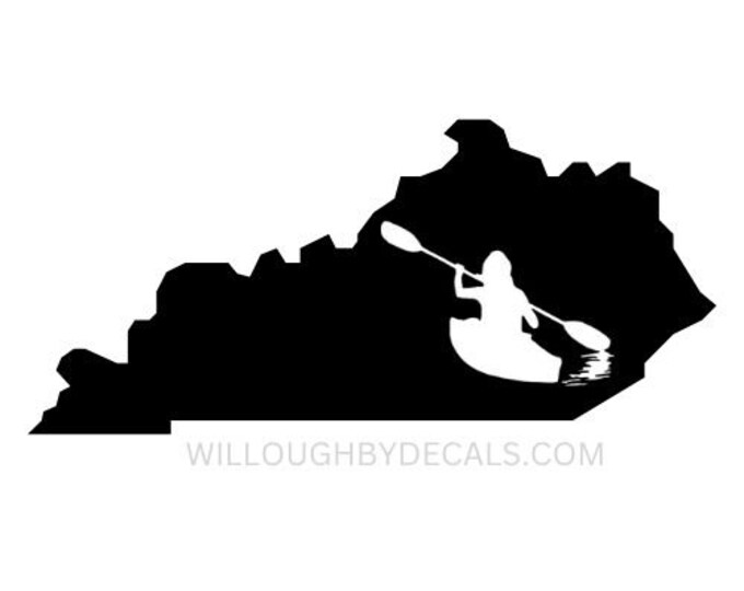 Kayak Vinyl Decal Sticker Kentucky