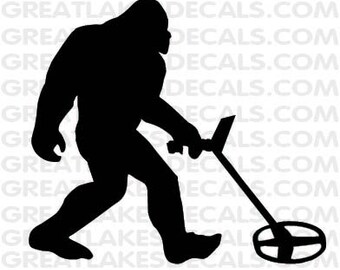 Bigfoot Metal Detecting Vinyl Decal Sticker