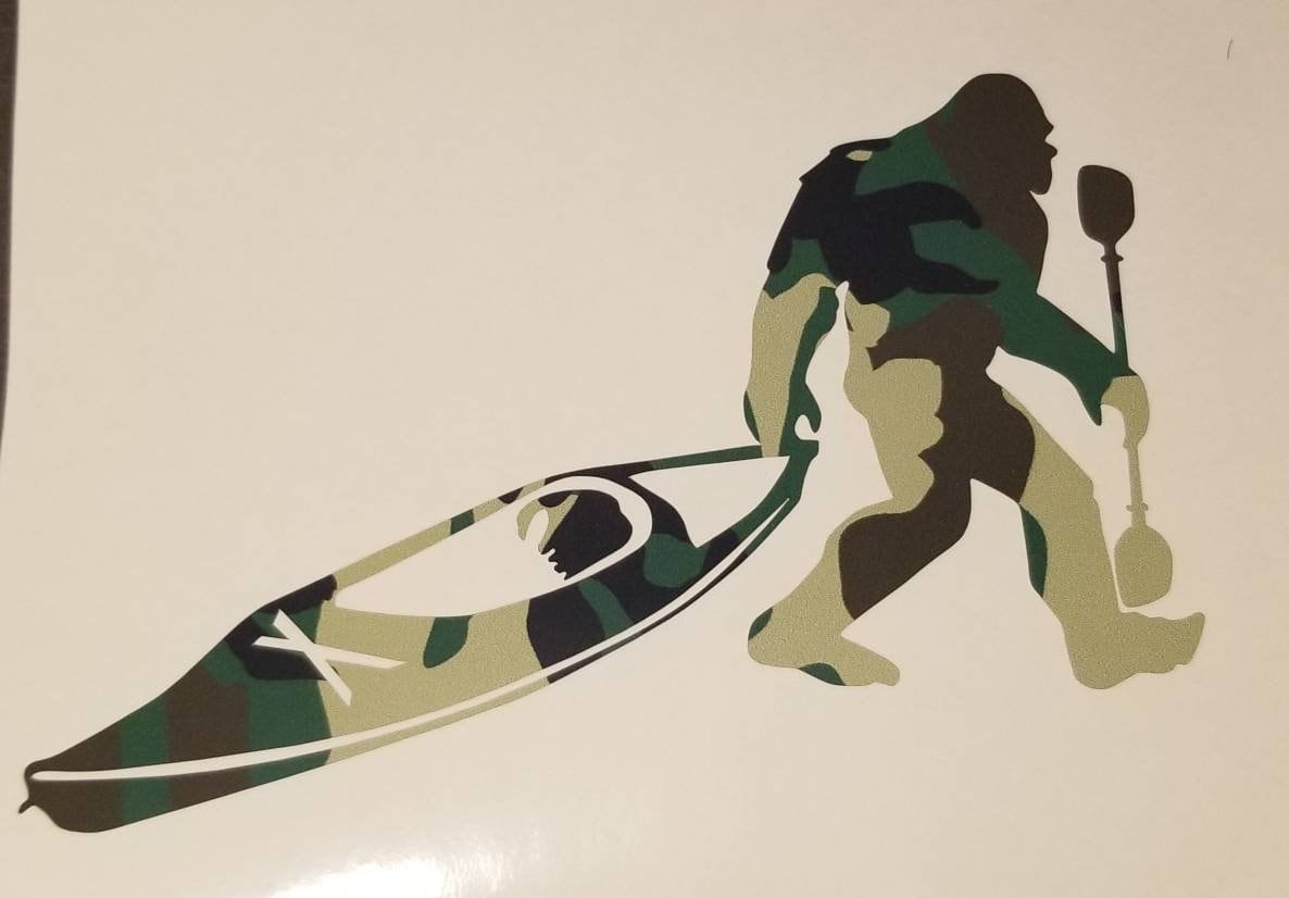 Bigfoot Kayak Vinilo Calcomanía Sticker | Etsy