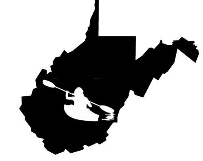 Kayak West Virginia Decal Sticker