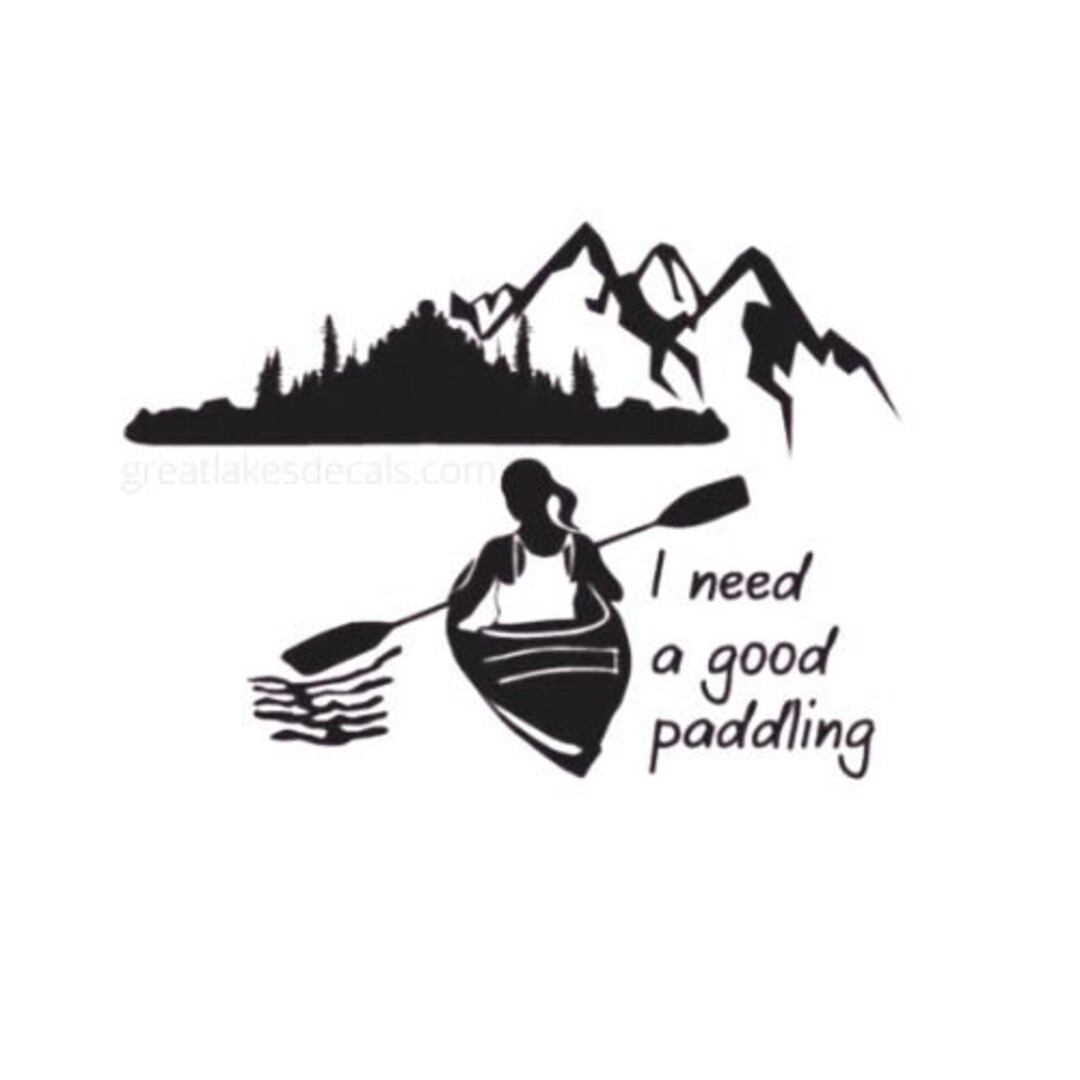thumbnail image 2 of Kayak Vinyl Decal Sticker – FlyingADesign – USA Made – Car Truck Laptop Window Board 2 of 2