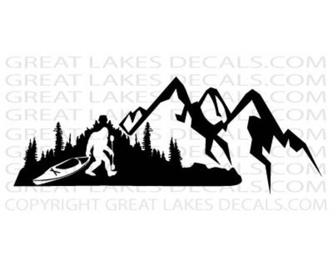 Bigfoot Kayak Vinyl Decal Sticker