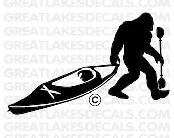 Bigfoot Kayak Vinyl Decal Sticker