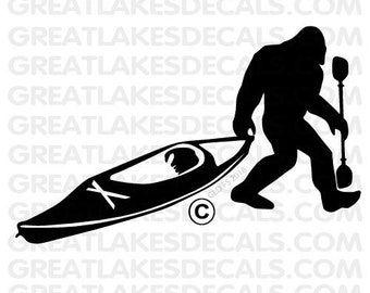 Bigfoot Kayak Vinyl Decal Sticker