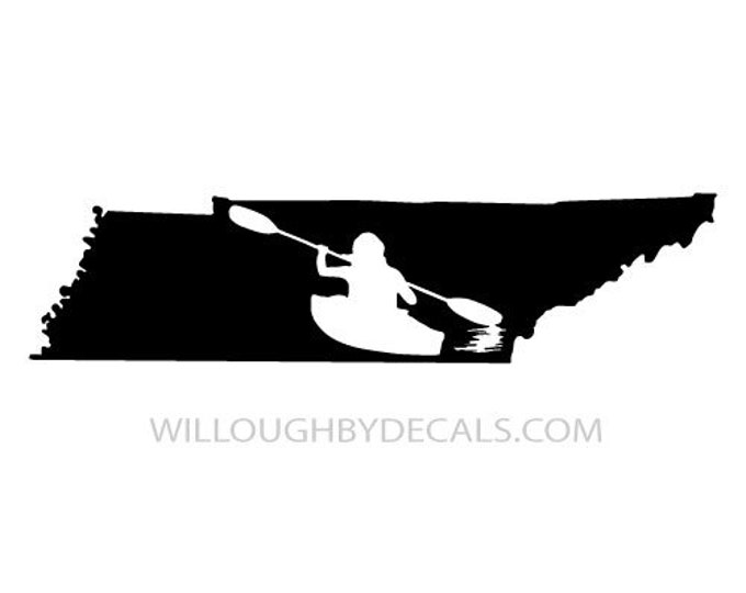 Kayak Vinyl Decal Sticker Tennessee