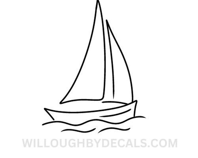 Sail Boat Vinyl Decal Sticker