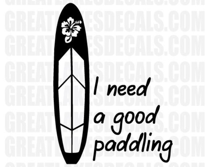 Paddle Board Vinyl Decal Sticker