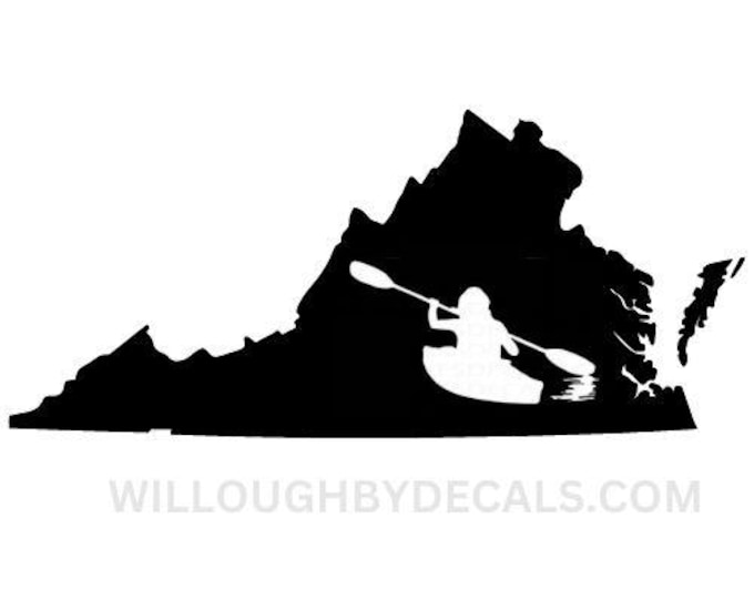 Kayak Virginia Decal Sticker