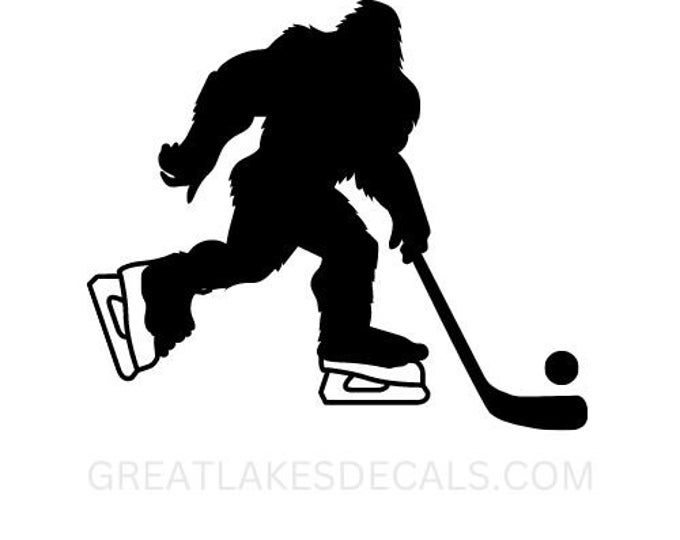 Bigfoot Hockey Vinyl Decal Sticker