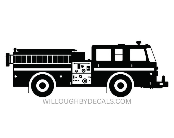 Firetruck Vinyl Decal Sticker