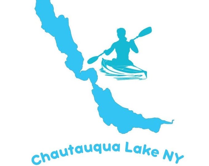 Chautauqua Lake NY Kayak Vinyl Decal Sticker