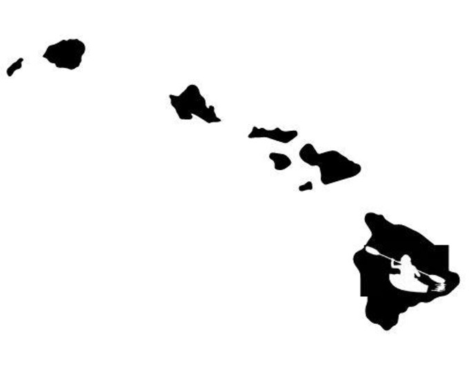 Kayak Hawaii Decal Sticker