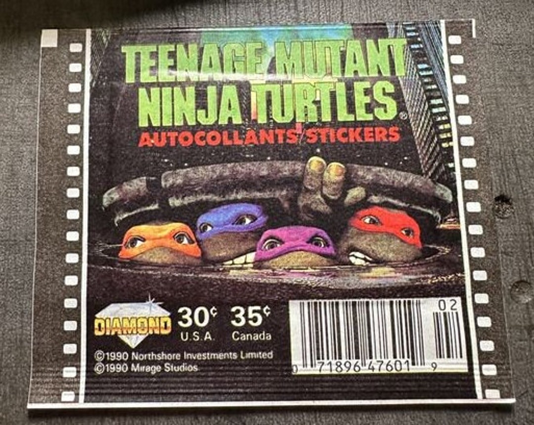 Teenage Mutant Ninja Turtles Movie Cards Stickers 1990's Etsy