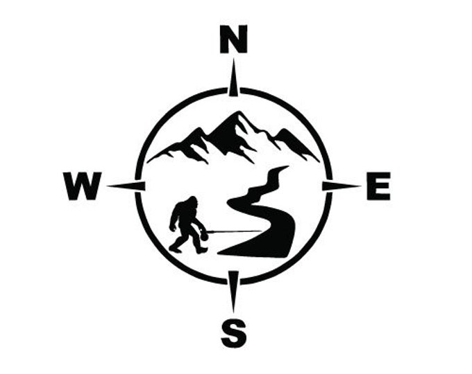 Bigfoot Fishing Vinyl Decal Sticker