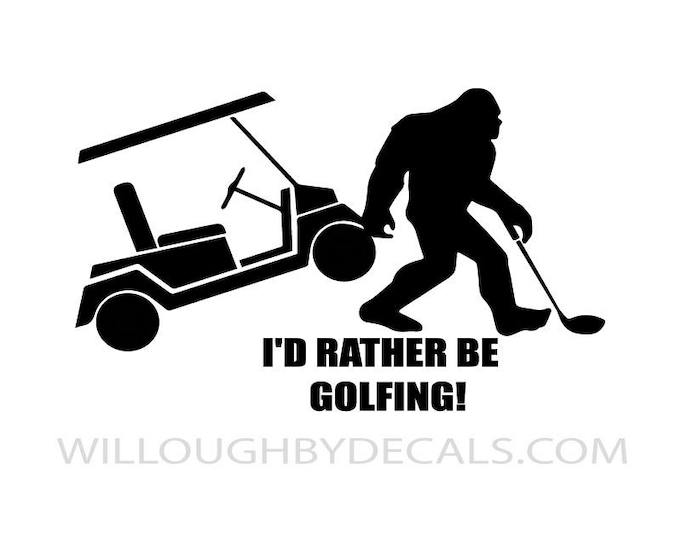Bigfoot Golf Vinyl Decal Sticker