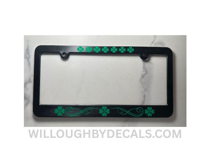 Irish Clover License Plate Frame