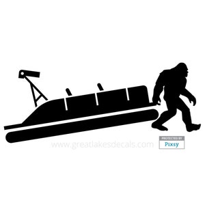 Bigfoot Pontoon Boat Vinyl Decal