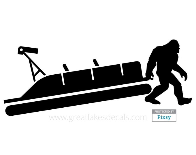 Bigfoot Pontoon Boat Vinyl Decal