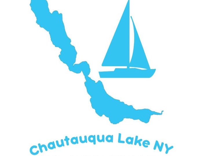 Chautauqua Lake NY Sail Boat Vinyl Decal Sticker