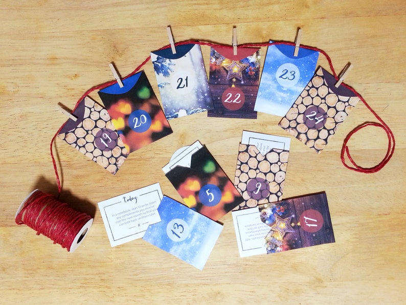 Self Care / Mindfulness Advent Calendar Printable / digital Etsy